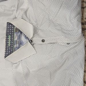 Ted Baker London blue and white pattern dress shirt